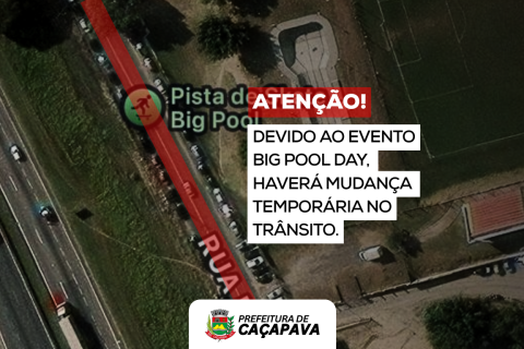 Prefeitura altera trânsito na Rua Presidente Wenceslau Brás durante o evento “Big Pool Day”